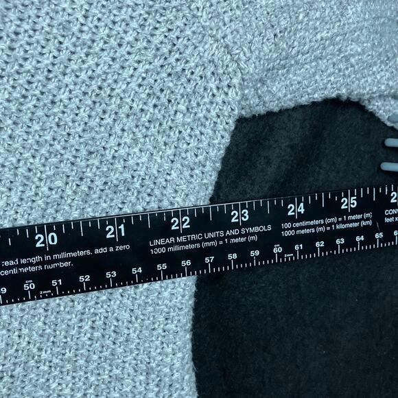 American Eagle Mens Sweater Gray Button Front Shawl Neck Knit Cotton Blend XL - Picture 8 of 12